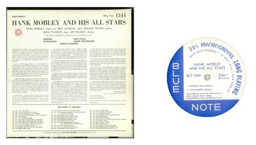 Hank Mobley And His All Stars レコード オリジナル Hank Mobley